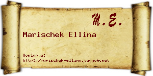 Marischek Ellina névjegykártya